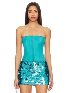 Satin Corset in Tropic